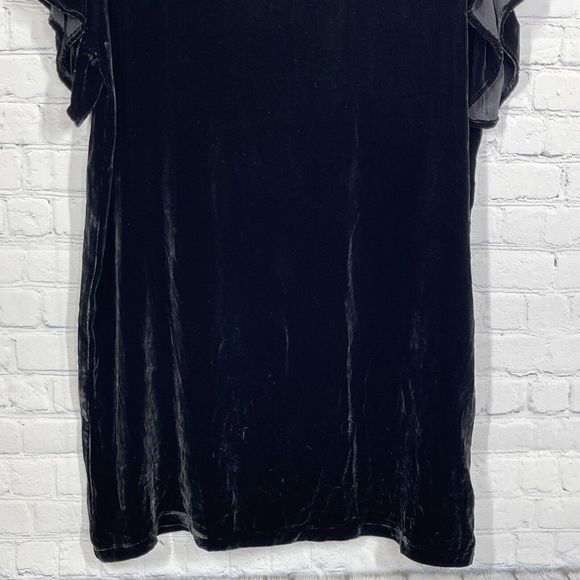 Current Elliot Shirt Dress Women Small The Velvet Janie Black Mini Silk Party - Picture 6 of 16